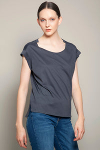 Fold Sleeves Tee Anthracite