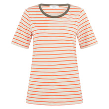 Slim Relaxed Tee Tangerine Stripe